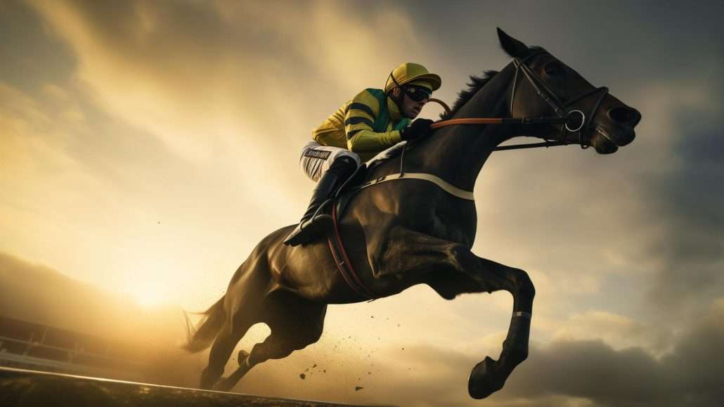Low Angle Horse and Jockey